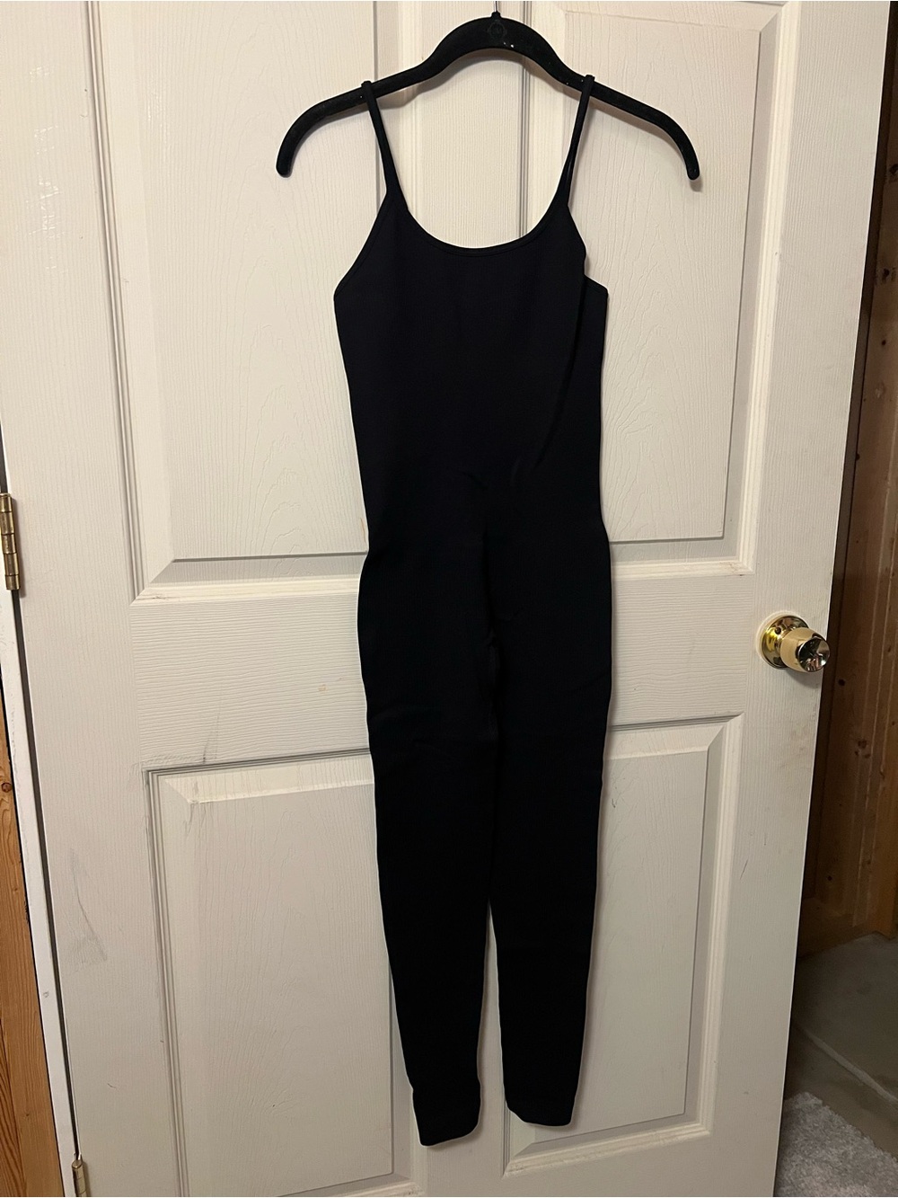 Ribbed Black Sleeveless Jumpsuit for Women - Picture 2 of 4